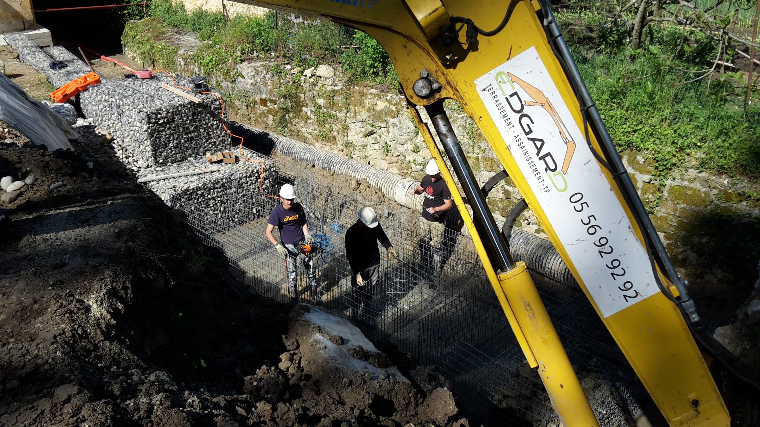 Edgard Travaux Publics : Chantier Gabions
