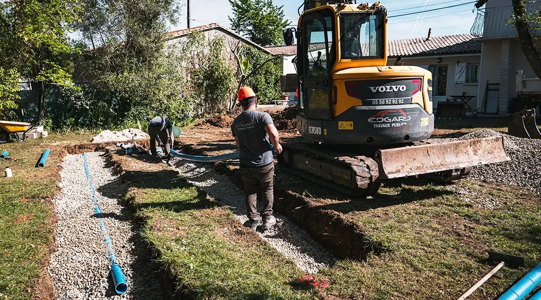 Réseau d&rsquo;épandage et traitement des eaux usées à Paillet