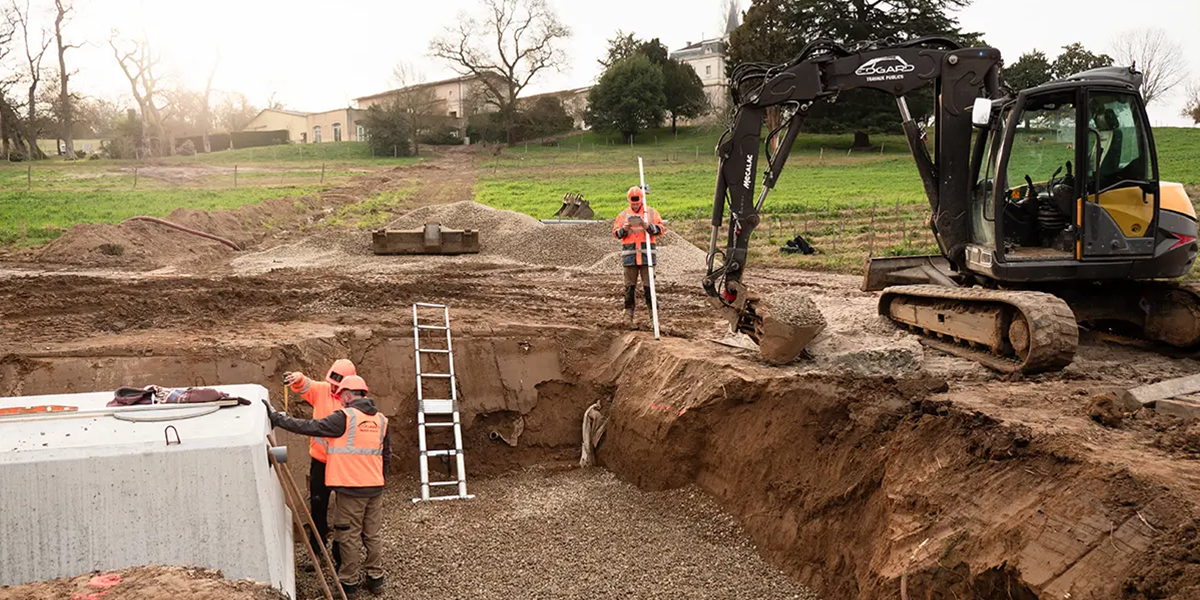 Edgard Travaux Publics : Installation d&rsquo;un assainissement autonome en cuves béton