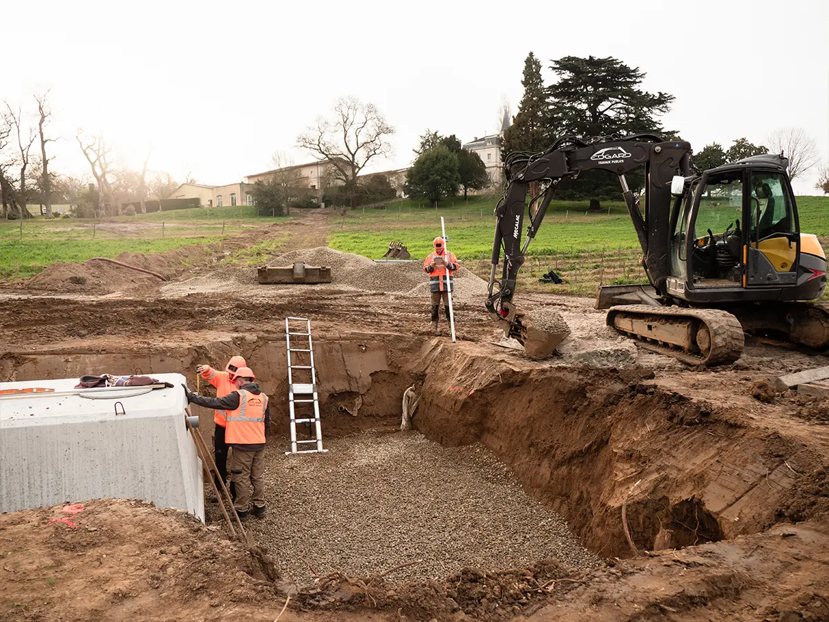 Edgard Travaux Publics : Installation d&rsquo;un assainissement autonome en cuves béton